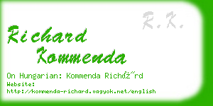 richard kommenda business card